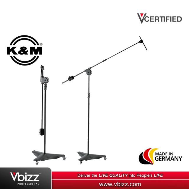 product-image-K&M 21430-500-55 Mobile Overhead Microphone Stand with Caster Base